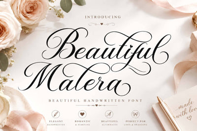 Beautiful Malera Font Prasetya Letter 