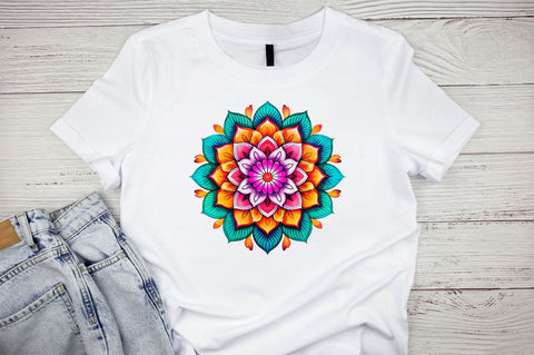 Beautiful Mandala Sublimation Clipart Bundle Sublimation Designangry 