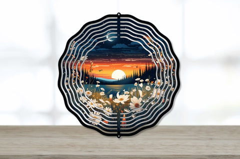Beautiful Meadow at Night Wind Spinner Sublimation Bundle Sublimation Regulrcrative 