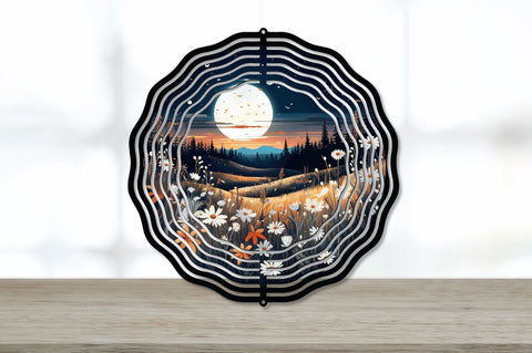 Beautiful Meadow at Night Wind Spinner Sublimation Bundle Sublimation Regulrcrative 