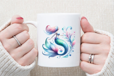 Beautiful Mermaid Tail Clipart PNG Sublimation designartist 