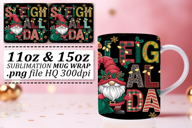 Beautiful mug wraps, great for gifts and decor! , Gnomes Sublimation afrosvg 