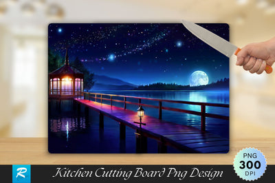 Beautiful Night Cutting Board Sublimation Regulrcrative 