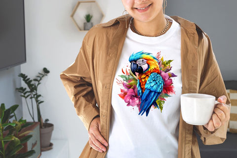Beautiful Parrot Sublimation Clipart Bundle SVG Designangry 