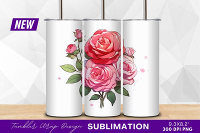 Beautiful pink roses bouquet clipart png Sublimation Regulrcrative 