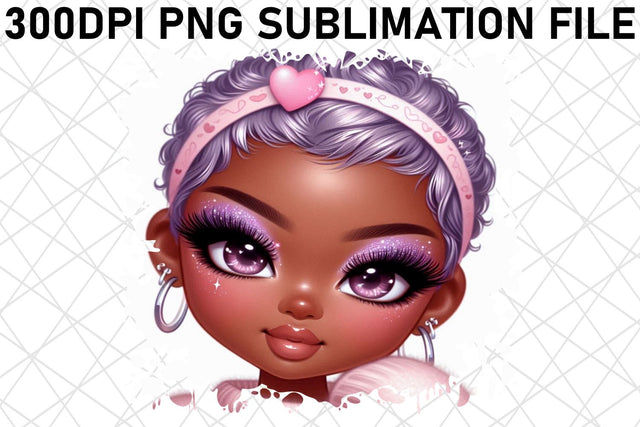 Beautiful PNG artwork for shower curtains, transform your space! , Love Girl Sublimation afrosvg 