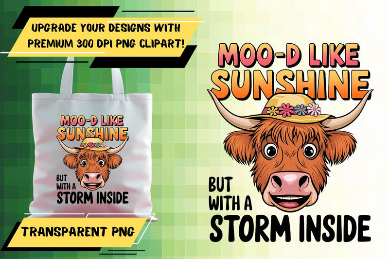 Beautiful PNG files, crafted for sublimation , Funny Cow Sublimation HoodArtCraft 