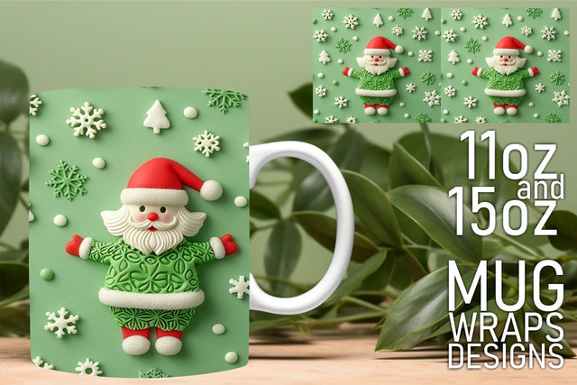 Beautiful PNG templates, perfect for any occasion! , 3D Santa Sublimation HoodArtCraft 