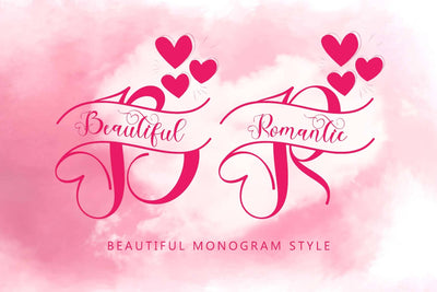 Beautiful Romantic Monogram Font Prasetya Letter 