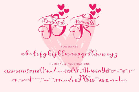 Beautiful Romantic Monogram Font Prasetya Letter 
