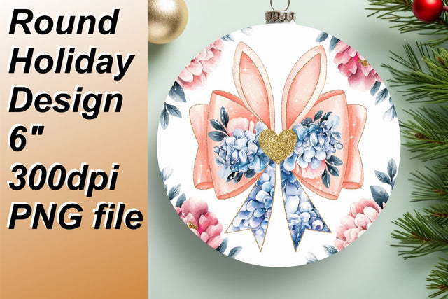 Beautiful round designs for delightful keychain projects, inspire creativity., Easter Bunny Sublimation HoodArtCraft 