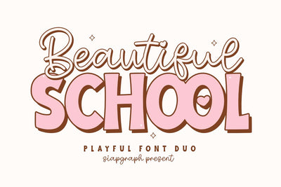 Beautiful School Duo Font Font Masyafi Studio 