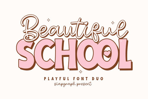Beautiful School Duo Font Font Masyafi Studio 