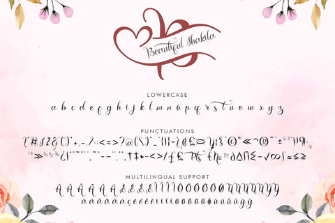 Beautiful Shakila Monogram Font Prasetya Letter 