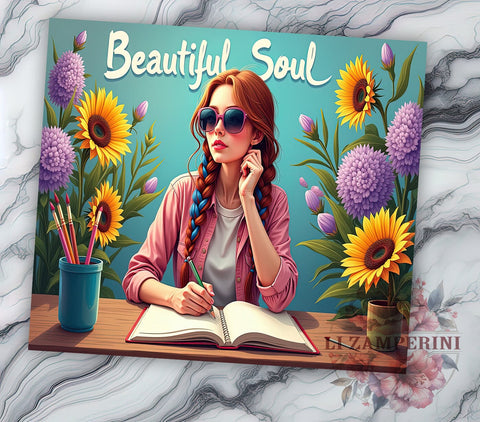 Beautiful Soul Tumbler, Inspirational Quote Tumbler, 20oz Sublimation Design, Soulful Tumbler PNG, Digital Download Tumbler, Unique Tumbler Design, Motivational Gift Sublimation Li Zamperini 