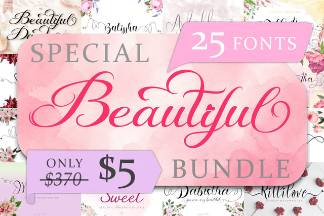 Beautiful Special Bundle Font Prasetya Letter 