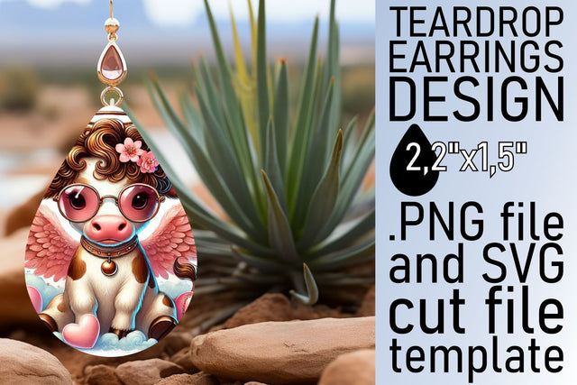 Beautiful sublimation template, great for teardrop earrings! , Valentines Sublimation afrosvg 