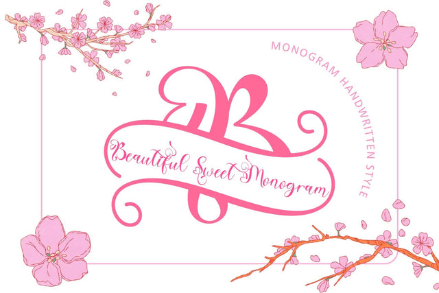 Beautiful Sweet Monogram Font Prasetya Letter 