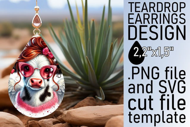 Beautiful teardrop earrings template, high-quality PNG! , Valentines Sublimation afrosvg 