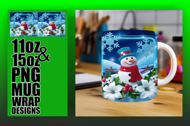 Beautiful templates for mugs, ideal for creative projects! , 3D Xmas Sublimation HoodArtCraft 