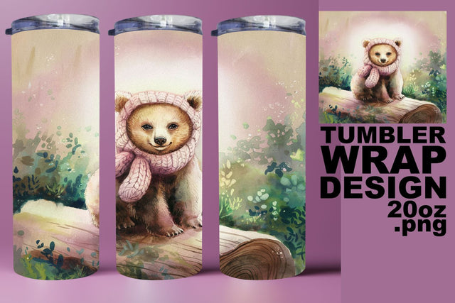 Beautiful tumbler design, high-quality PNG for gifts! , Animals Sublimation HoodArtCraft 