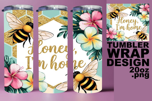 Beautiful tumbler design, ideal for crafting joy! , Bee Sublimation HoodArtCraft 