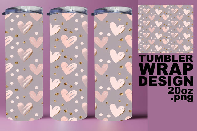 Beautiful tumbler design, perfect for sublimation! , Heart Sublimation HoodArtCraft 