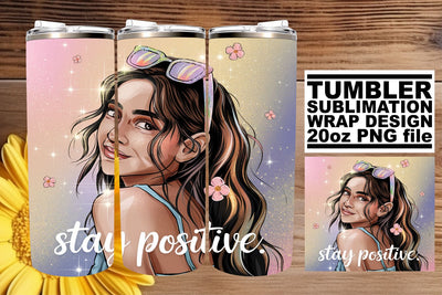 Beautiful tumbler wrap, designed for stunning sublimation! , Woman Sublimation afrosvg 