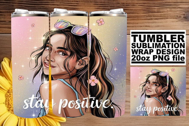 Beautiful tumbler wrap, designed for stunning sublimation! , Woman Sublimation afrosvg 