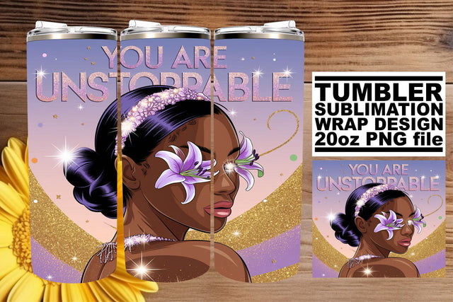 Beautiful tumbler wrap, elevate your sublimation skills! , Afro Woman Sublimation afrosvg 