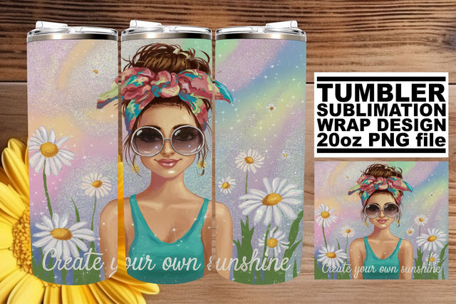 Beautiful tumbler wrap, enhance your drinkware collection! , Woman Sublimation afrosvg 