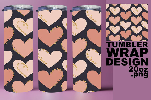 Beautiful tumbler wrap, high-quality PNG for joy! , Heart Sublimation HoodArtCraft 