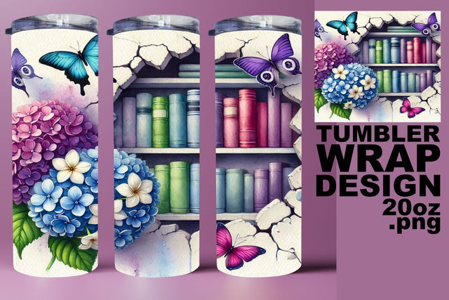 Beautiful tumbler wrap, perfect for sublimation joy! , Books Sublimation HoodArtCraft 