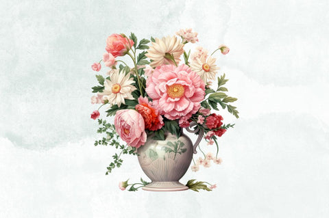 Beautiful Vase of Flowers Big Bundle Sublimation Designangry 