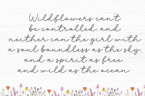 Beautiful Wildflower Font Manjali_Studio 