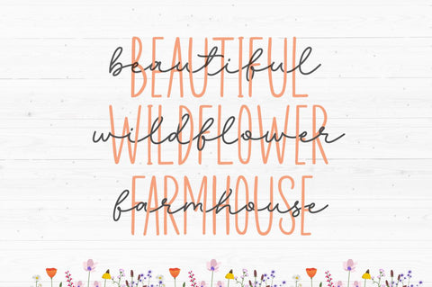 Beautiful Wildflower Font Manjali_Studio 