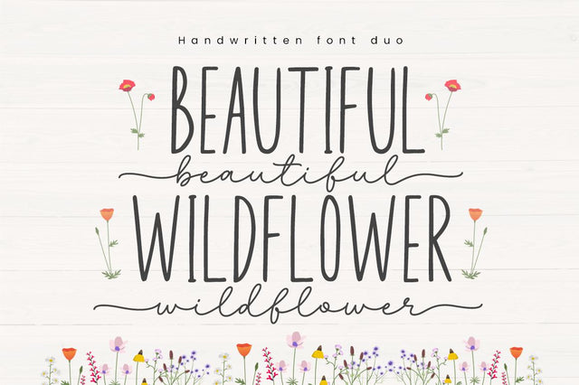 Beautiful Wildflower Font Manjali_Studio 