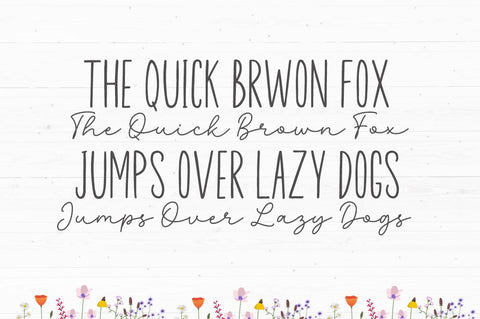 Beautiful Wildflower Font Manjali_Studio 