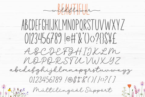 Beautiful Wildflower Font Manjali_Studio 