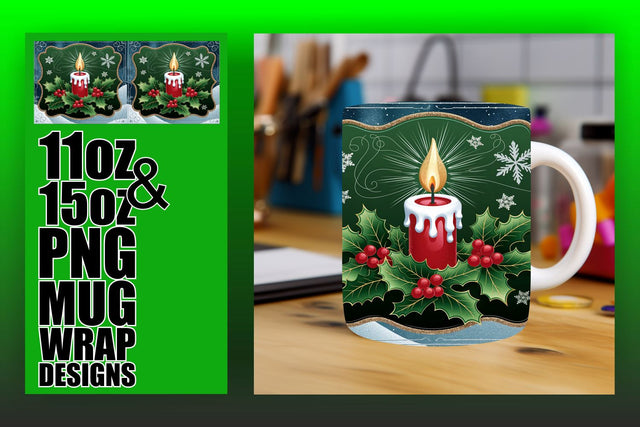 beautiful wraps for mugs! , Perfect for all occasions, 3D Xmas Sublimation HoodArtCraft 