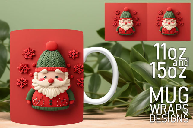 beautiful wraps for sublimation! , Create personalized mugs, 3D Santa Sublimation HoodArtCraft 