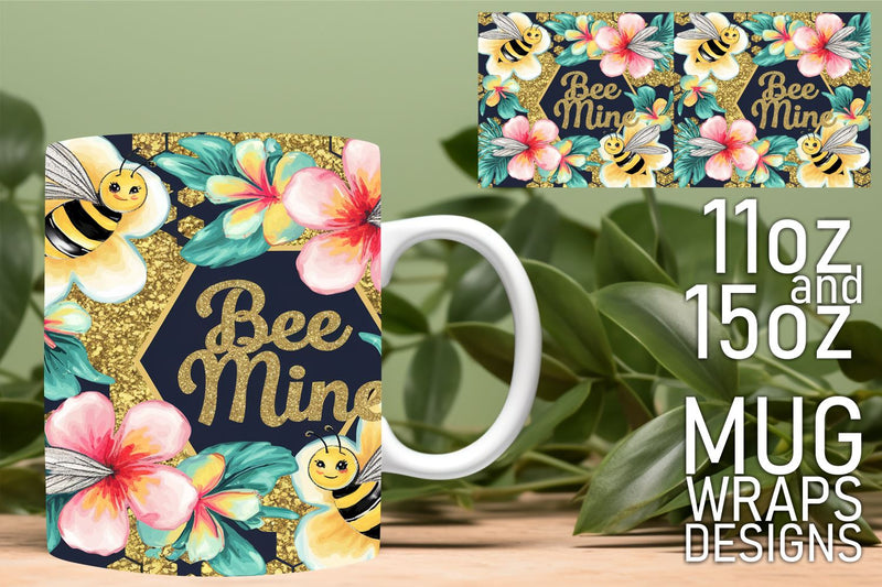 Beautifully crafted mug wraps, perfect for personal touches! , Bee Sublimation HoodArtCraft 