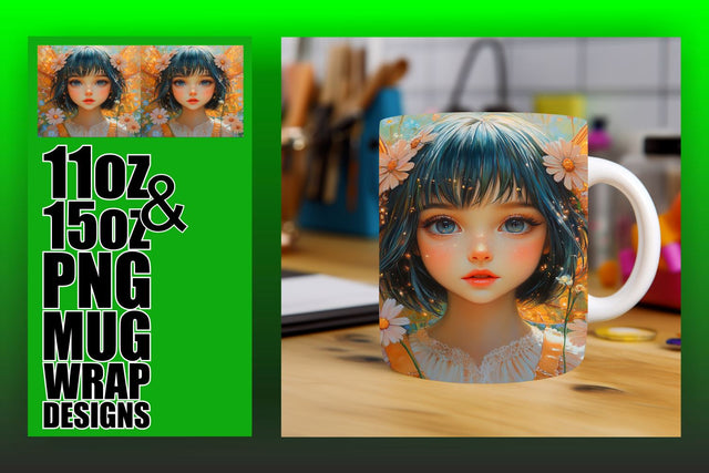 Beautifully crafted mug wraps, perfect for personal touches! , Fairy Sublimation HoodArtCraft 