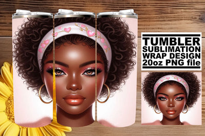 Beautifully crafted tumbler wrap, perfect for DIY! , Love Girl Sublimation afrosvg 