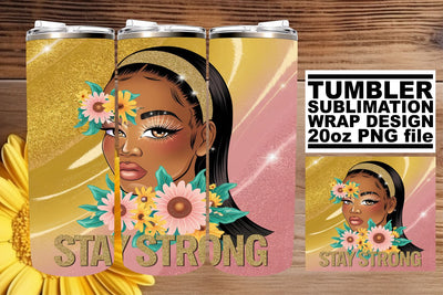Beautifully crafted tumbler wrap, perfect for gifts! , Afro Woman Sublimation afrosvg 