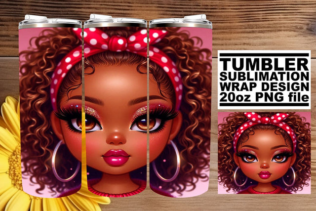 Beautifully crafted tumbler wrap, perfect for gifts! , Love Girl Sublimation afrosvg 