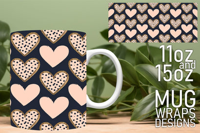 Beautifully crafted wraps, transform your mugs effortlessly! , Heart Sublimation HoodArtCraft 