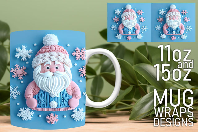 Beautifully designed wraps, ideal for creative expressions! , 3D Santa Sublimation HoodArtCraft 