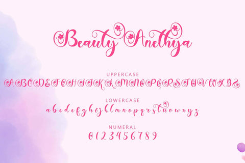 Beauty Anethya Font Prasetya Letter 