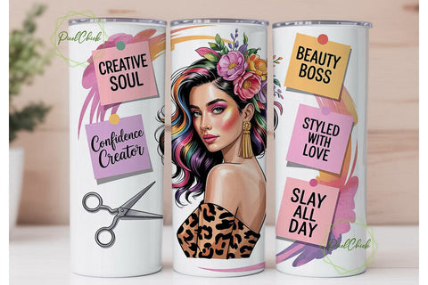 Beauty Boss Tumbler Wrap Sublimation PixelChick 
